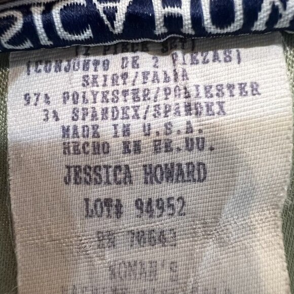 Vintage Jessica Howard Woman Size 18 Dress Long Midi Maxi Blue Green Sleeveless - Picture 9 of 10